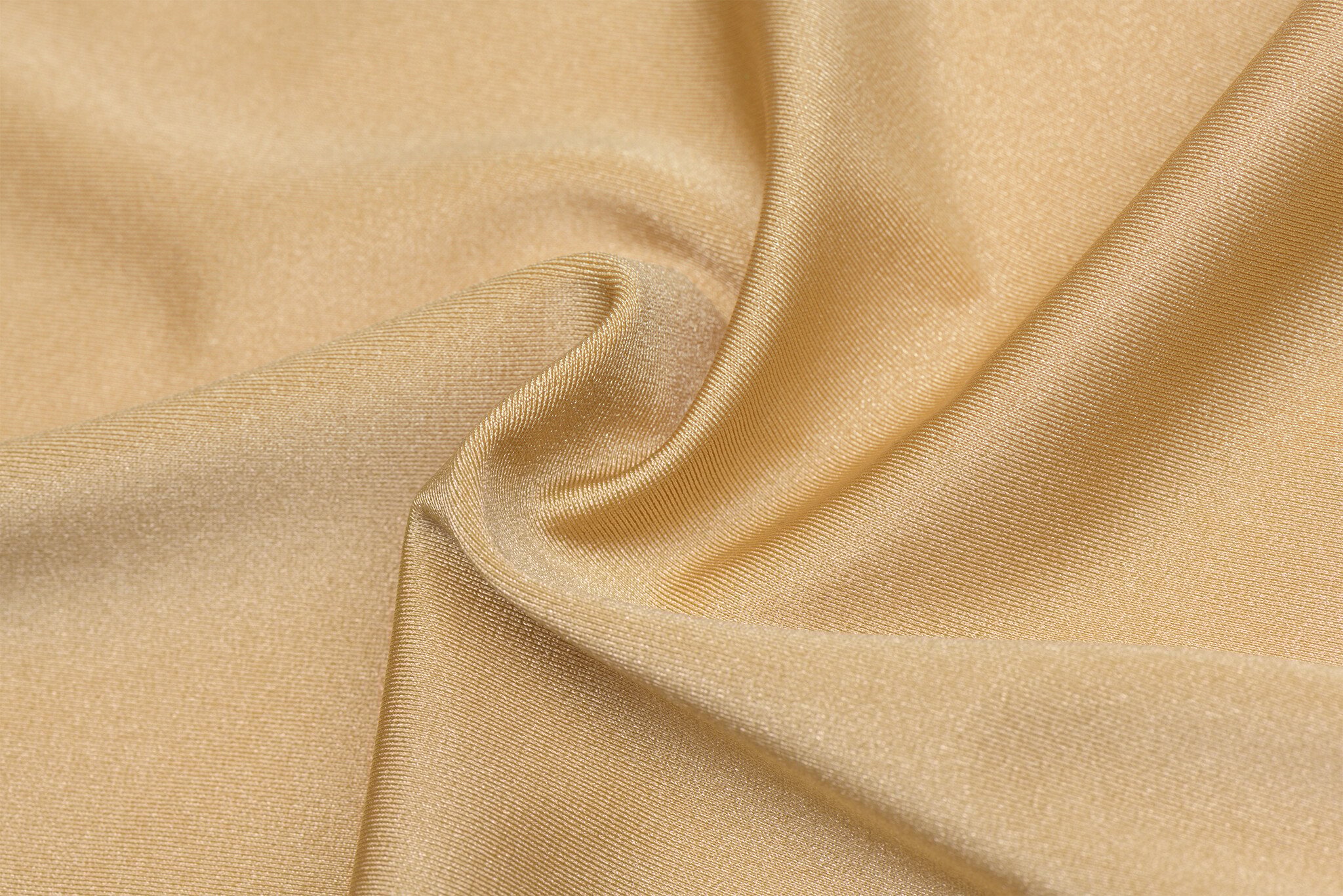 Lycra Stof (Glanzend) Licht Goud