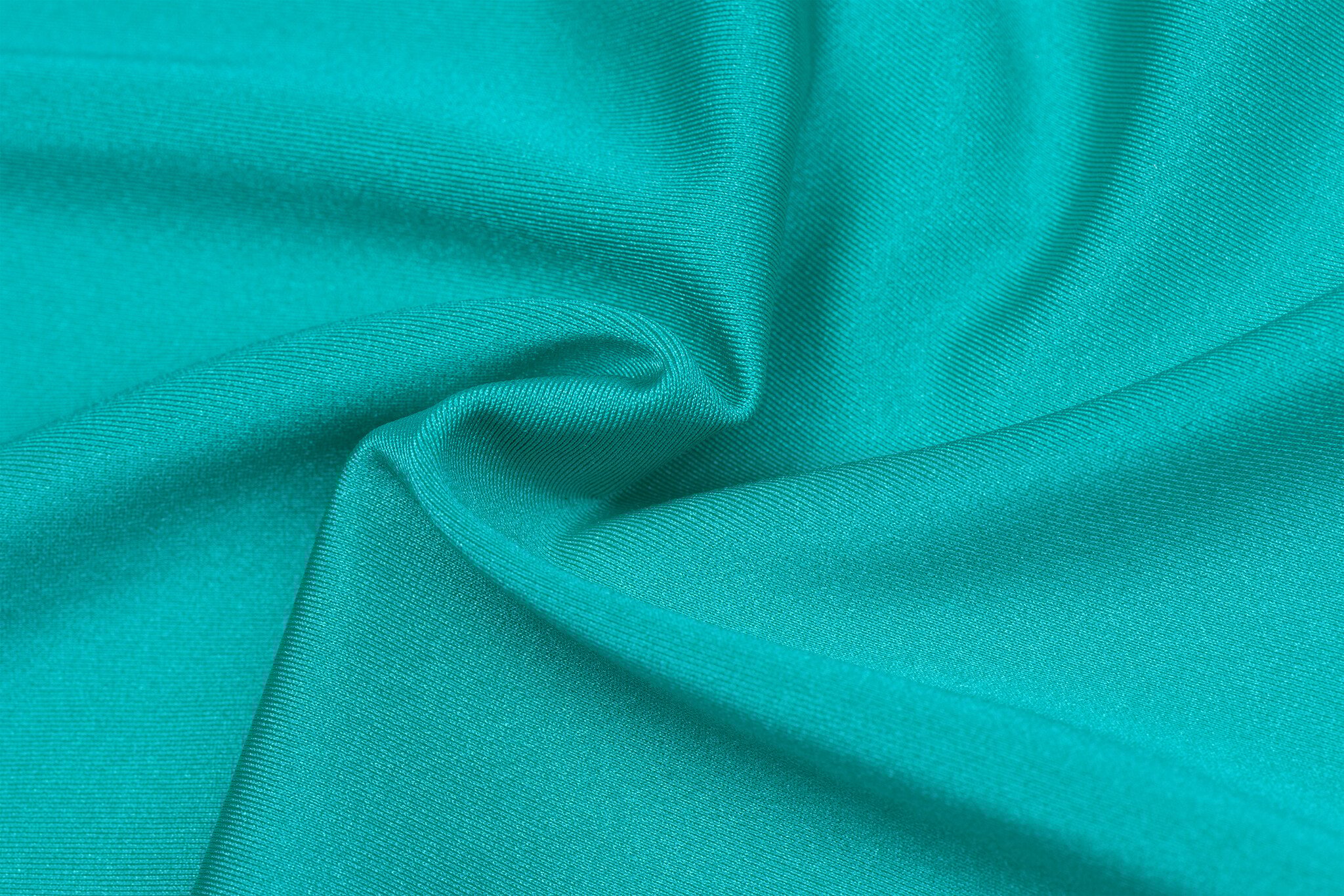 Lycra Stof (Glanzend) Zeegroen