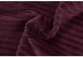 Brede Ribfluweel Jersey Stof Bordeaux