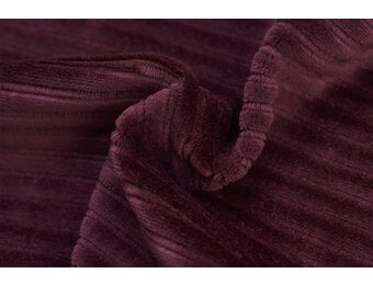 Brede Ribfluweel Jersey Stof Bordeaux