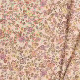 Jersey Katoen Digitale Print - Trendy Bloem Oud Lila Geel