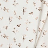 Jersey Katoen Digitale Print - Gezellige Bloem Beige