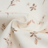 Jersey Katoen Digitale Print - Gezellige Bloem Beige