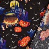 Katoen Poplin Spooky Halloween