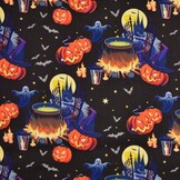 Katoen Poplin Spooky Halloween