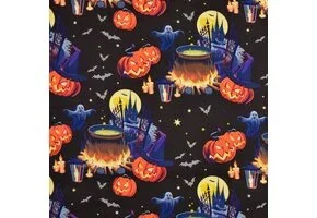 Katoen Poplin Spooky Halloween