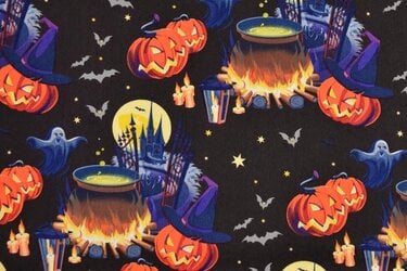 Katoen Poplin Spooky Halloween