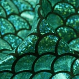 Lamé lycra Foliedruk Schubben Groen