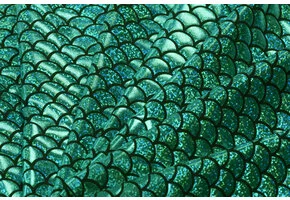 Lamé lycra Foliedruk Schubben Groen