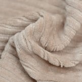 Brede Ribfluweel Jersey Stof Donker Beige – Zacht & Stijlvol