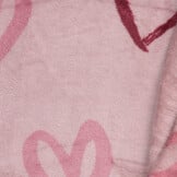 Wellness Fleece Hartjes Oud Roze