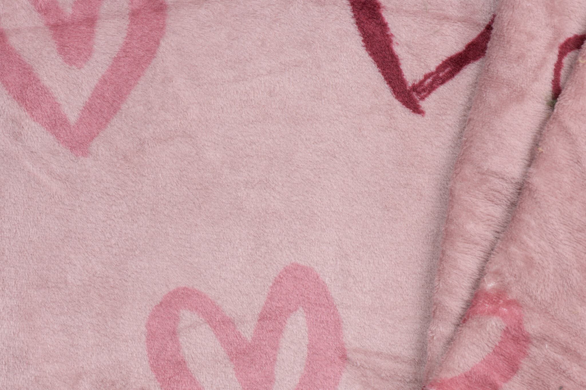 Wellness Fleece Hartjes Oud Roze