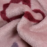Wellness Fleece Hartjes Oud Roze