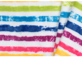 Wellness Fleece Streep Regenboog