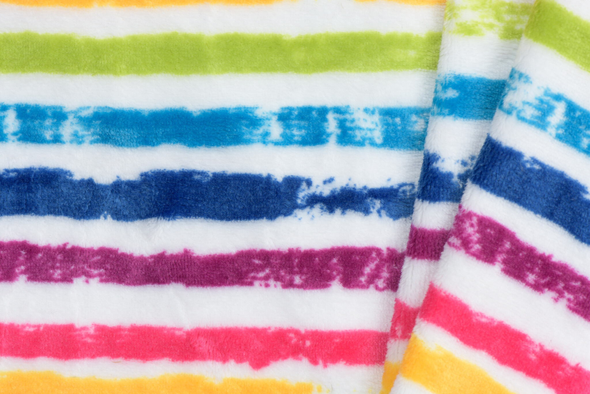 Wellness Fleece Strepen Regenboog – Superzacht & Warm Knuffelfleece
