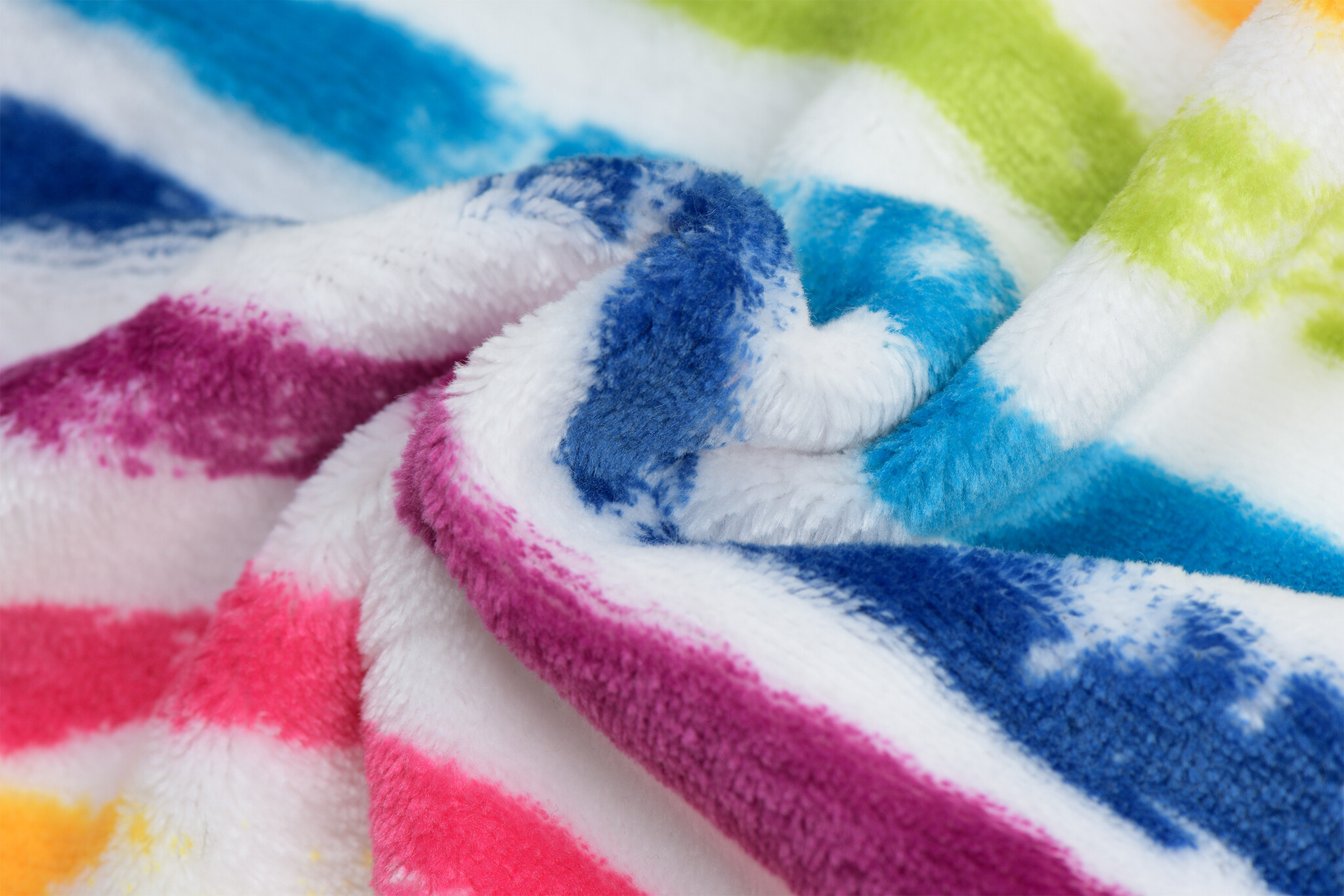 Wellness Fleece Strepen Regenboog – Superzacht & Warm Knuffelfleece