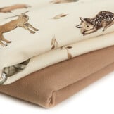 Jersey Katoen Digitale Print - Wilde Bosdieren