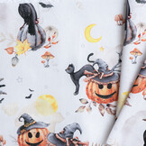 Katoen Poplin Halloween Spooky Midnight