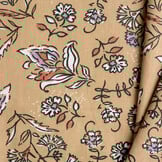 Katoen poplin semara Café au lait