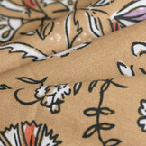 Katoen poplin semara Café au lait