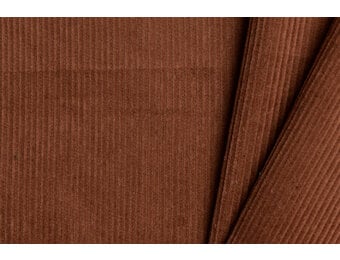 Corduroy Katoen Stof Cognac