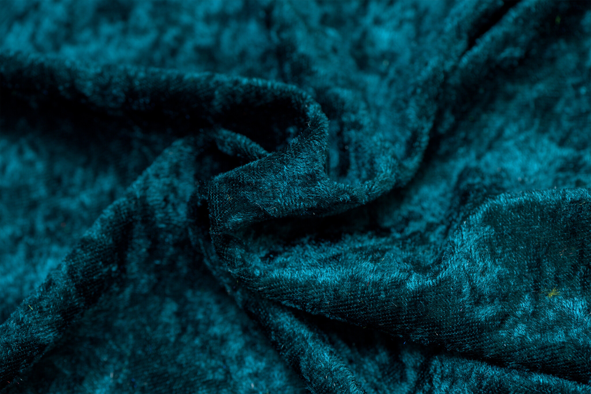 Velours de pannes uni petrol