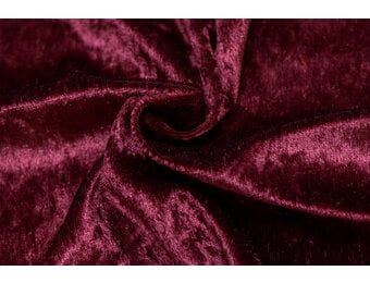 Velours de pannes uni donker bordeaux