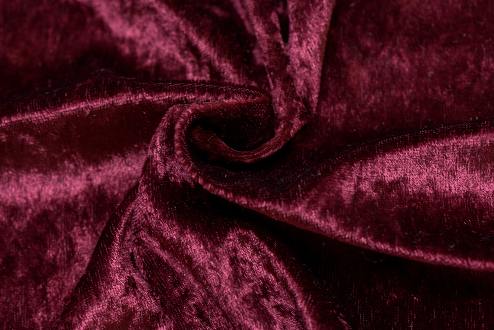 Velours de pannes uni donker bordeaux