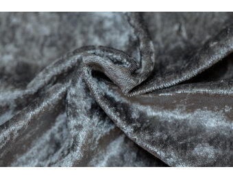 Velours de pannes uni donkergrijs