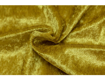 Velours de pannes uni licht goud