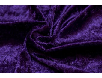 Velours de pannes uni donker paars