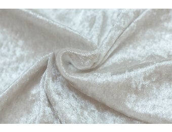 Velours de pannes uni creme