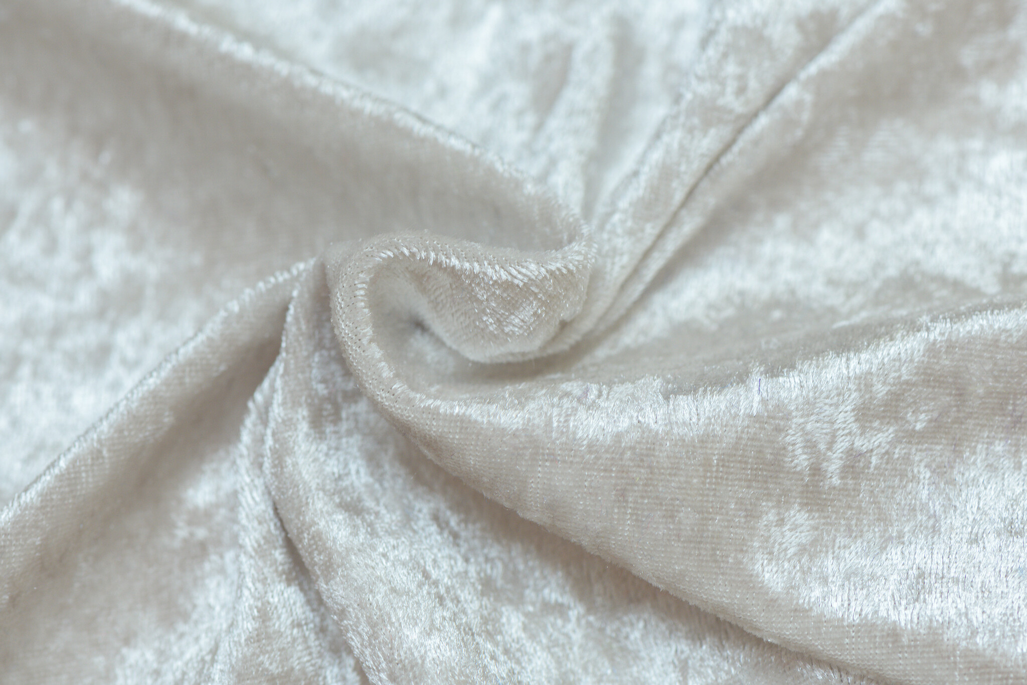 Velours de pannes uni creme