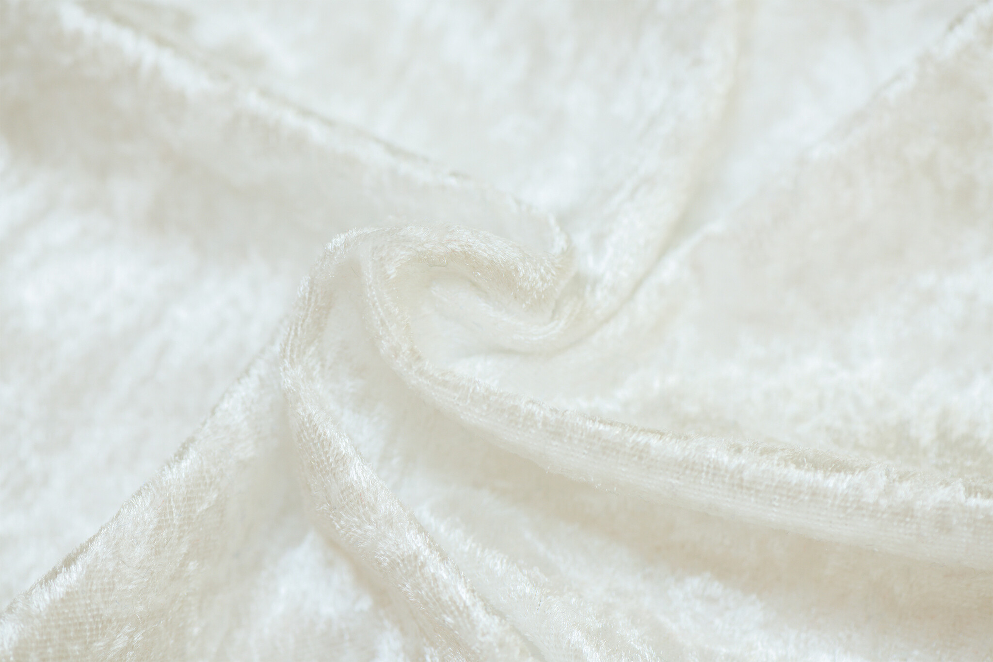 Velours de pannes uni ecru