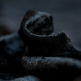 Velours de pannes uni zwart