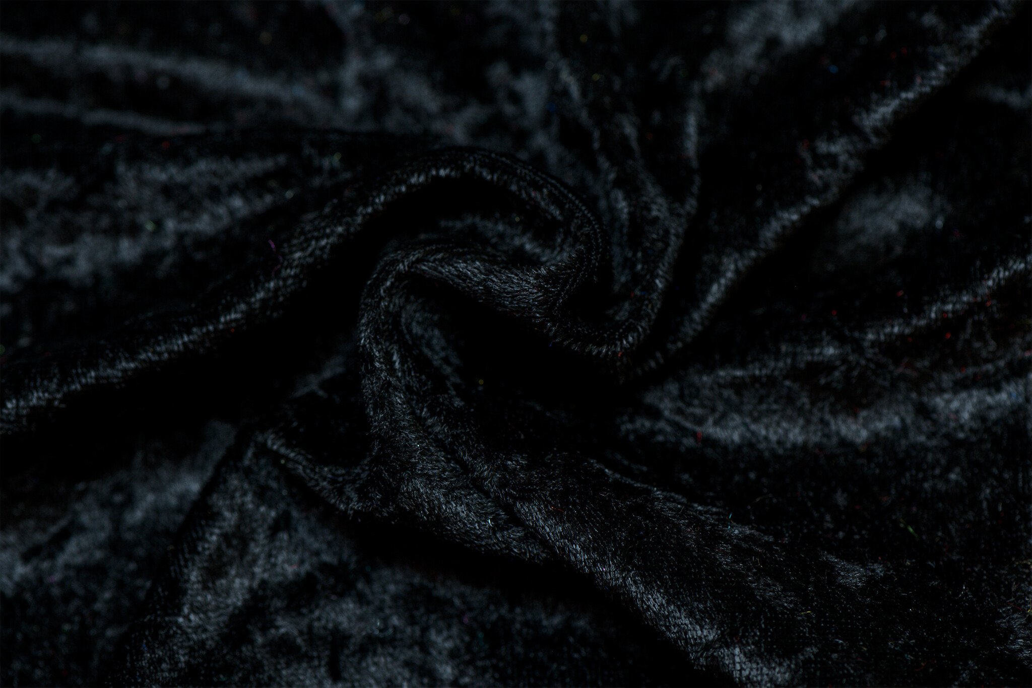 Velours de pannes uni zwart