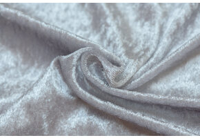 Velours de pannes uni zilvergrijs