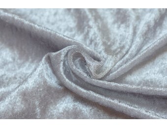 Velours de pannes uni zilvergrijs