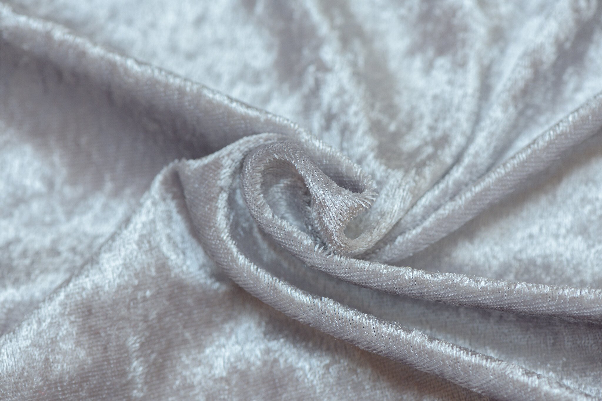 Velours de pannes uni zilvergrijs