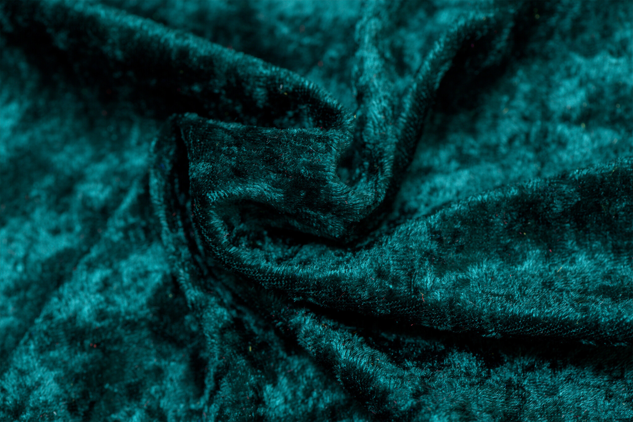 Velours de pannes uni kerstgroen