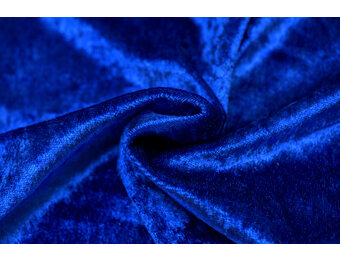 Velours de pannes uni blauw