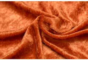 Velours de pannes uni donker oranje