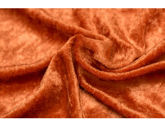 Velours de pannes uni donker oranje