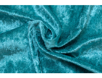 Velours de pannes uni zeegroen