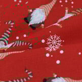 Katoen kerstkabouters rood