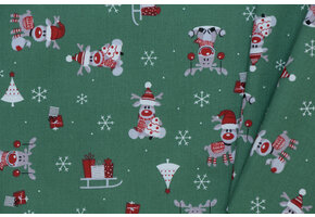 Katoen kerstrendieren groen