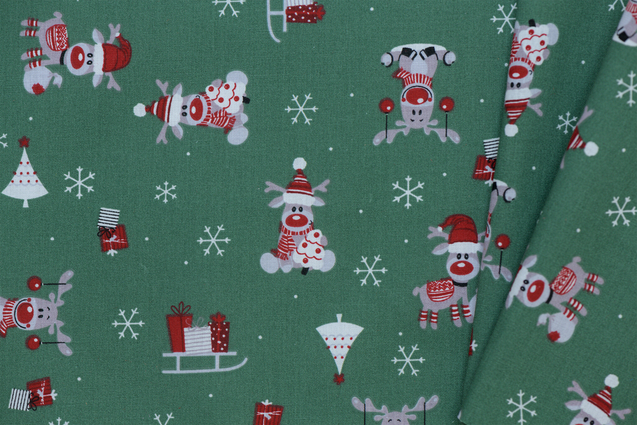 Katoen kerstrendieren groen