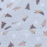 Katoen kerstbomen lichtgrijs