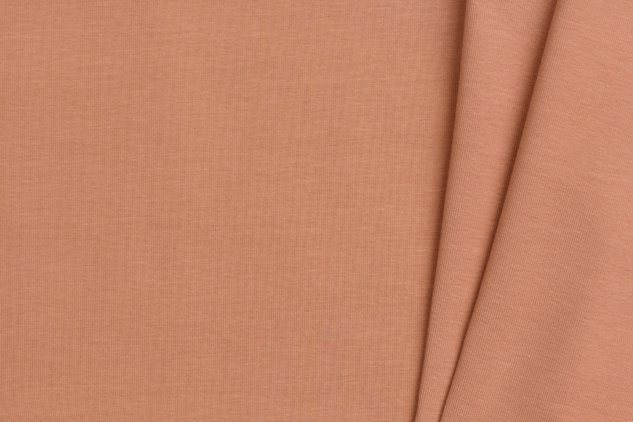 Organic French Terry Stof Donker Salmon