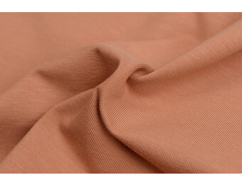 Organic French Terry Stof Donker Salmon